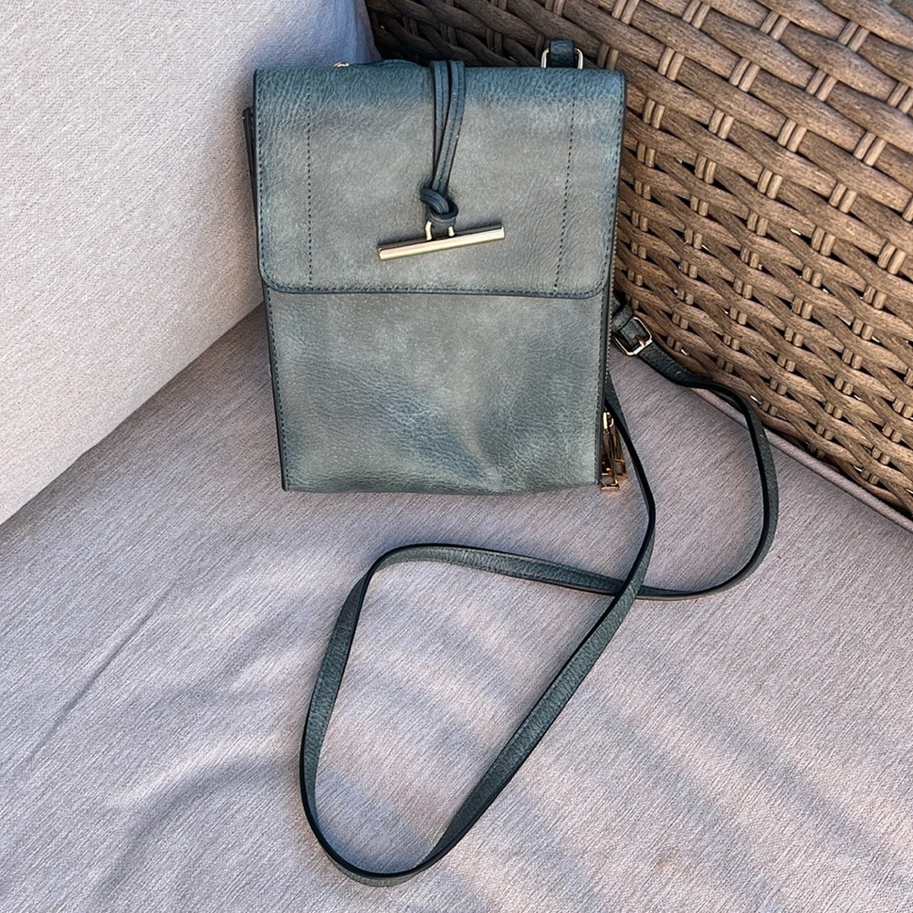 Teal Crossbody Purse - up to 55 inch strap length - 7x6x3 - NWOT
